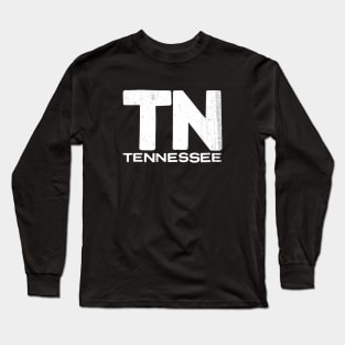 TN Tennessee Vintage State Typography Long Sleeve T-Shirt